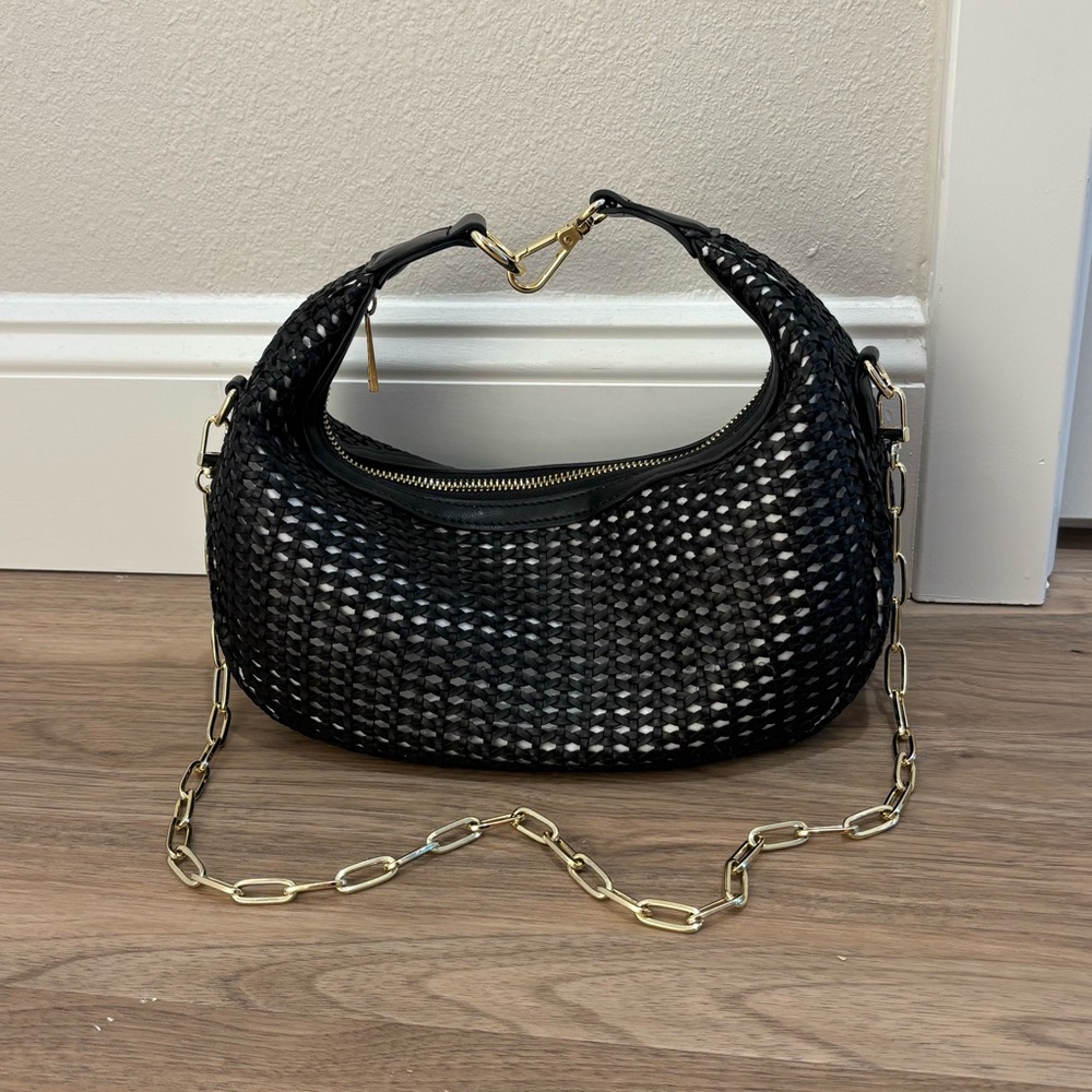 NWOT Jules Kae Luna Woven Shoulder Bag